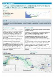 Réalisation de profils hydrologiques en hautes eaux et mortes eaux