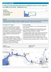 Réalisation de profils hydrologiques en fin d'étiage et mortes-eaux